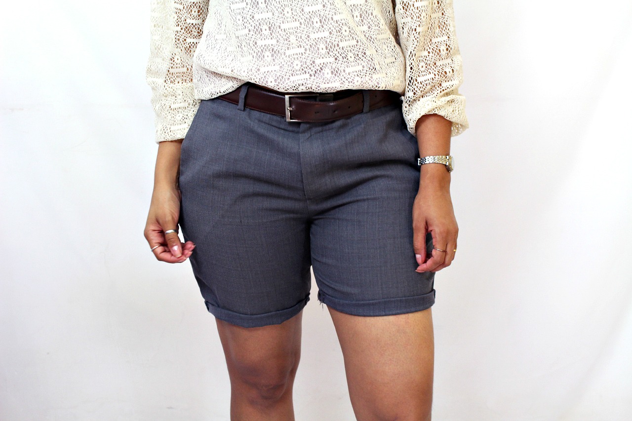 short de alfaiataria feminino