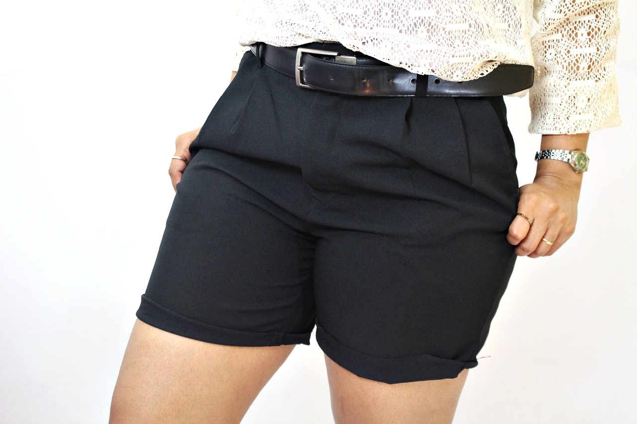 short de alfaiataria feminino