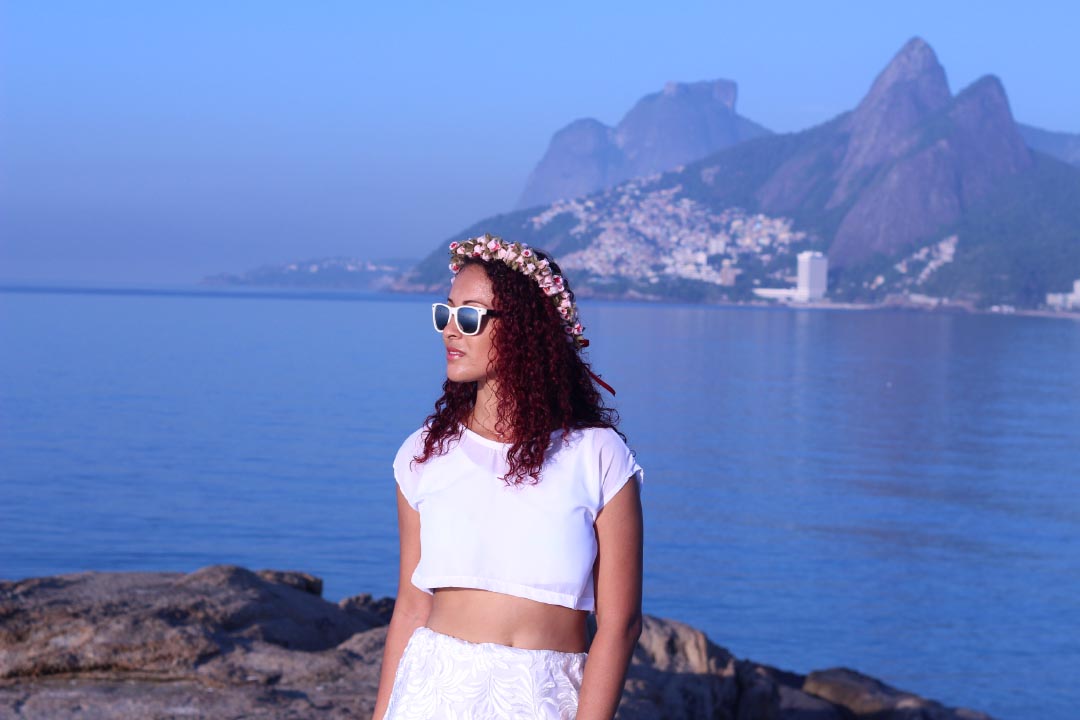 LOOK ANO NOVO NA PRAIA DIY SAIA DE RENDA,DAYSE COSTA