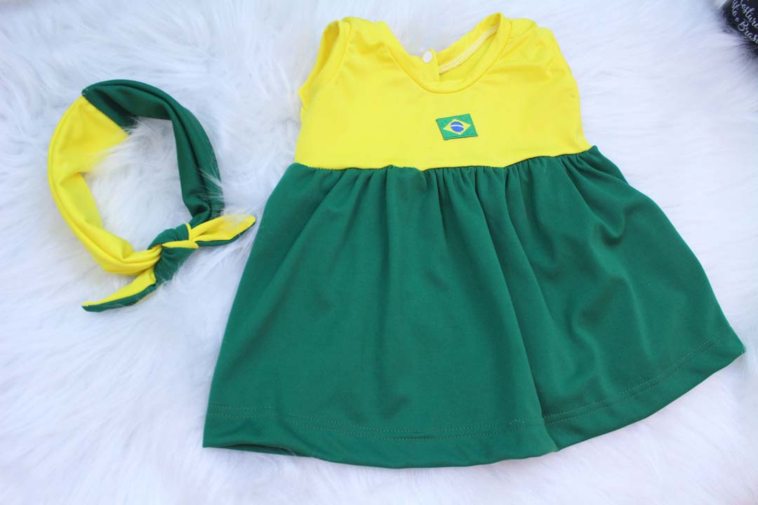 dayse costa, copa do mundo,world cup,copa da russia 2018,roupa para copa do mundo,russia 2018,conjunto infantil com tiara,vestido de bebê vestido de malha,conjunto para copa do mundo,