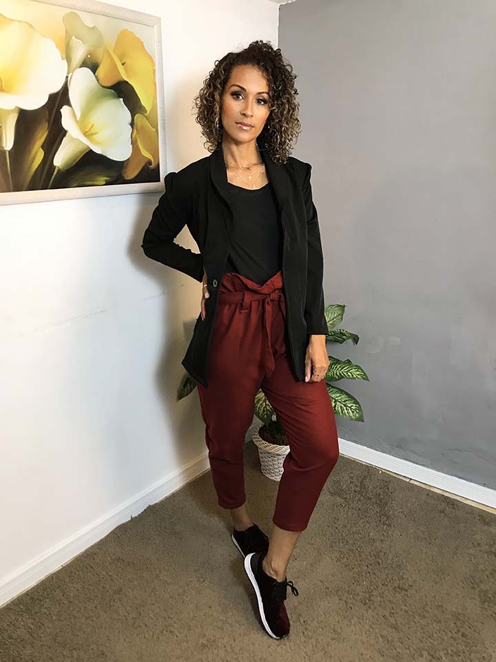 dayse costa,look,look inverno,calça com blazer,calça clochard,blazer,blazer forrado,blazer colorido,blazer estampado,look com calça,look com regata,fashion,outfit